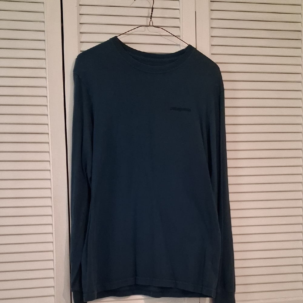 Patagonia Men's Long-Sleeve Crew Tee - Teal Blue